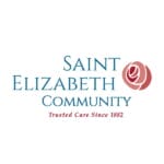 Saint Elizabeth Community logo with rose saying Trusted Care Since 1882, signifying education and community support