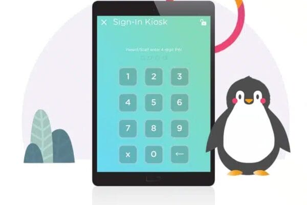 Signing students in/out at Kids Klub 9